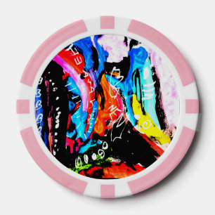 Jetons De Poker mixte arc-en-ciel