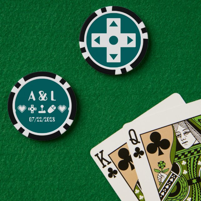 Jetons De Poker Mode multijoueur Turquoise (Table de poker (double))