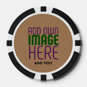 JETONS DE POKER MODÈLE DE TEXTE D'IMAGE BROWN SIMPLE MODERNE