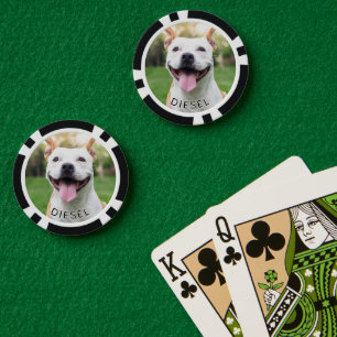 Jetons De Poker Modèle personnalisé de photo d'animal de compagnie