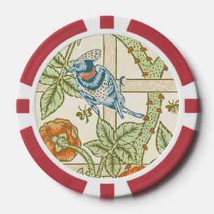 Jetons De Poker Modèle sans couture de treillis de William Morris