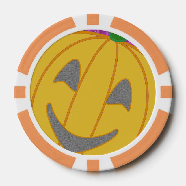 Jetons De Poker Modern Pumpkin Poker Chip (Recto)