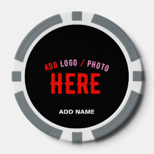 JETONS DE POKER MODERNE ET MODERNE PERSONNALISABLE NOIR VÉRIFIÉ