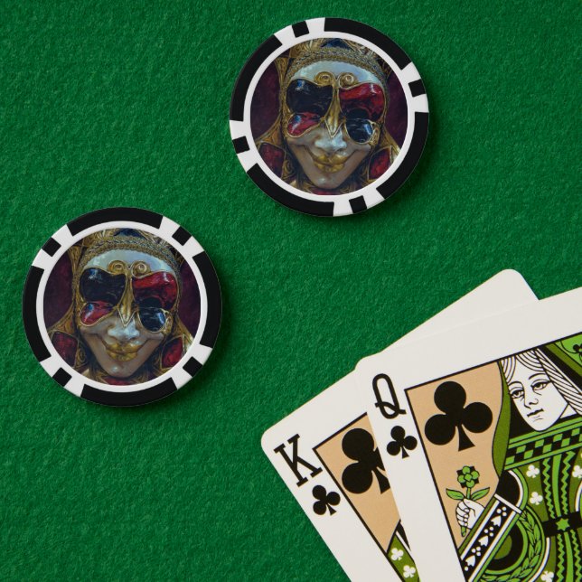 Jetons De Poker Mon visage heureux (Table de poker (double))