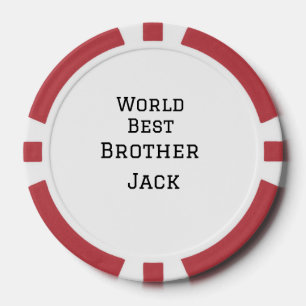 Jetons De Poker Monde meilleur frère ajouter nom texte sport texte