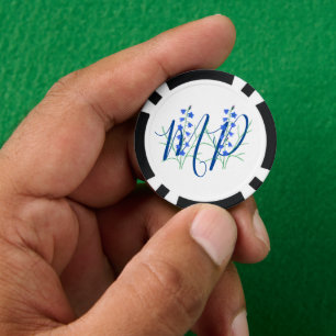 Jetons De Poker Monogramme de jacinthe des bois