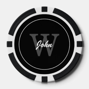 Jetons De Poker Monogramme d'une lettre
