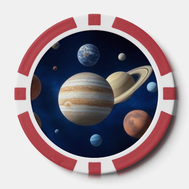 Jetons De Poker Montage d'un système solaire (Recto)