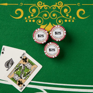 Jetons De Poker Monte Carlo Lisse Personnalisé $25 14 Grammes