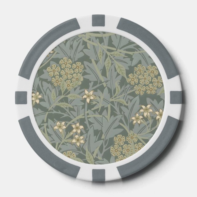 Jetons De Poker Morris Vine & Jasmine Jardin Fleur Classique (Recto)