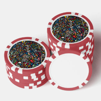 Jetons De Poker Motif abstrait moderne