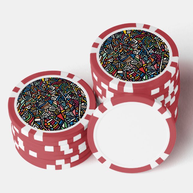 Jetons De Poker Motif abstrait moderne (Empiler)