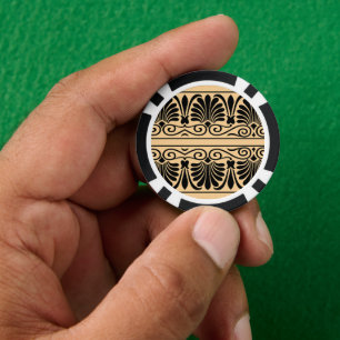 Jetons De Poker Motif arabesque méditerranéen grec marron