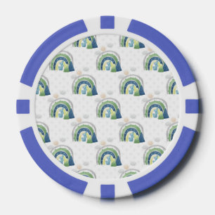 Jetons De Poker Motif arc-en-ciel aquarelle