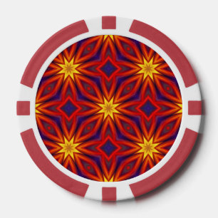 Jetons De Poker Motif coloré abstrait