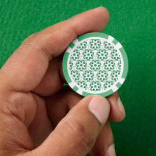Jetons De Poker Motif de feuille, motif de feuilles, feuilles vert