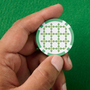 Jetons De Poker Motif de feuille, motif de feuilles, feuilles vert