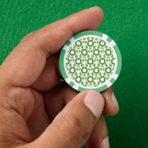 Jetons De Poker Motif de feuille, motif de feuilles, feuilles vert