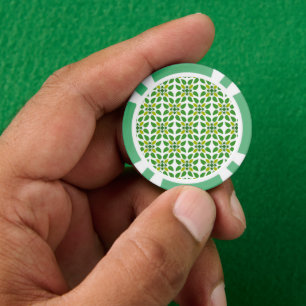 Jetons De Poker Motif de feuille, motif de feuilles, feuilles vert
