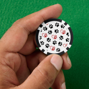 Jetons De Poker Motif De Pâtes, Pâtes Noires, Pâtes Rouges, Coeurs
