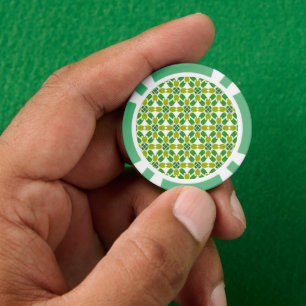 Jetons De Poker Motif Feuille, Motif De Feuilles, Feuilles Verts