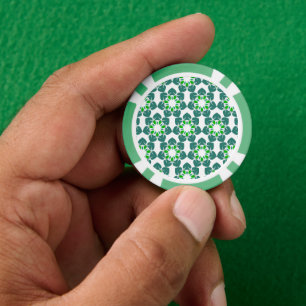Jetons De Poker Motif Feuille, Motif De Feuilles, Feuilles Verts