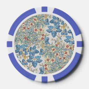 Jetons De Poker Motif floral de géranium sauvage Art nouveau vinta