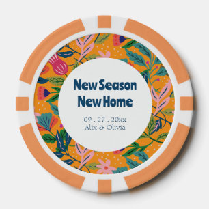 Jetons De Poker Motif floral tropical moderne