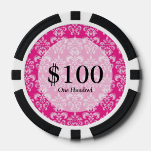 Jetons De Poker Motif humide rose chaud
