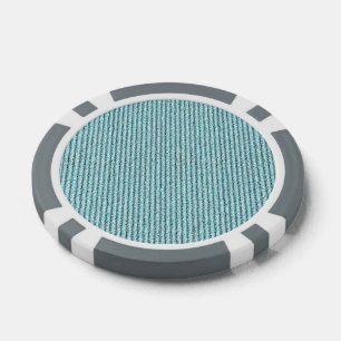 Jetons De Poker Motif rayé en corduroy aqua décontracté