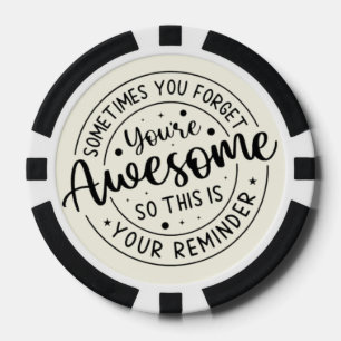 Jetons De Poker Motivational Poker Chip cadeau, jeu de casino amus