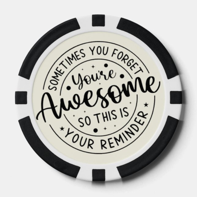 Jetons De Poker Motivational Poker Chip cadeau, jeu de casino amus (Recto)