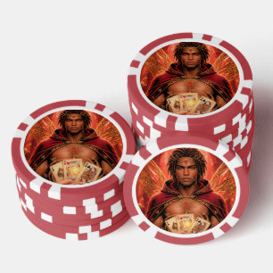 Jetons De Poker Musée du Jeu de Cartes Enchanté Homme en Rouge