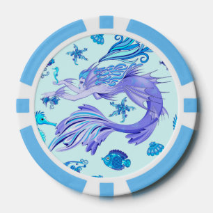 Jetons De Poker Mystic Fairy Purple Créature Carreaux en céramique