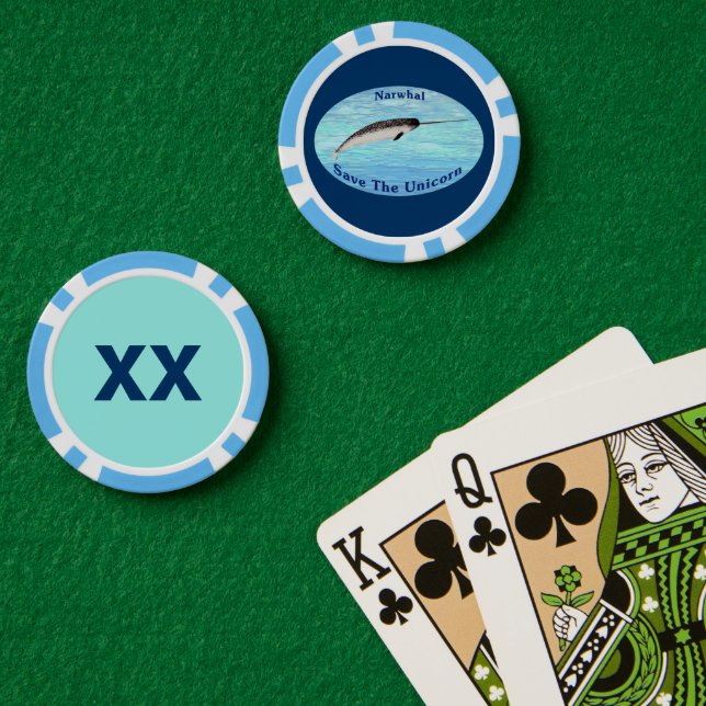 Jetons De Poker Narwhal - Sauver la Licorne (Table de poker (double))