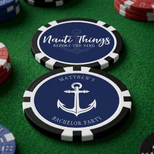 Jetons De Poker Nauti Choses Avant que la Bague Ancre Célibataire