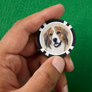 Jetons De Poker Nederlandse Kooikerhondje Peinture - Chien Art