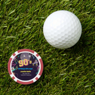 Jetons De Poker Neon Disco Vibes des années 90 Stytle
