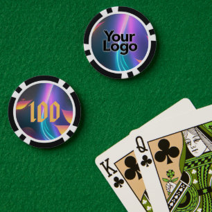 Jetons De Poker Neon Futuristic Poker Party Entreprise