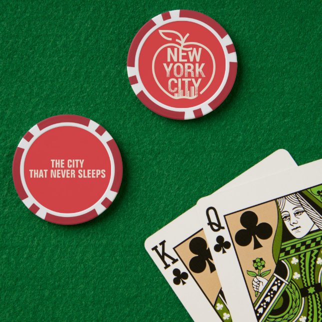 Jetons De Poker New York City Modern Big Apple Red (Table de poker (double))