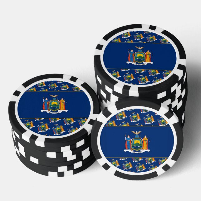 Jetons De Poker New Yorker Flag, Flag of New York (Empiler)