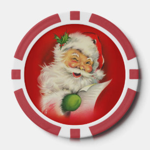 Jetons De Poker Noël du Père Noël vintage