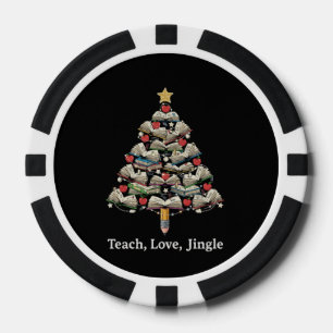Jetons De Poker Noël Prof drôle Livre de comptine Enseigner l'am