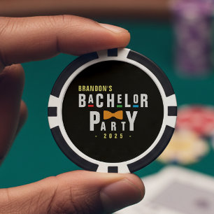 Jetons De Poker Nœud papillon rétro années 90 coloré Enterrement d