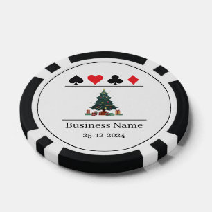 Jetons De Poker Noir et blanc Nom commercial Green Christmas Tree