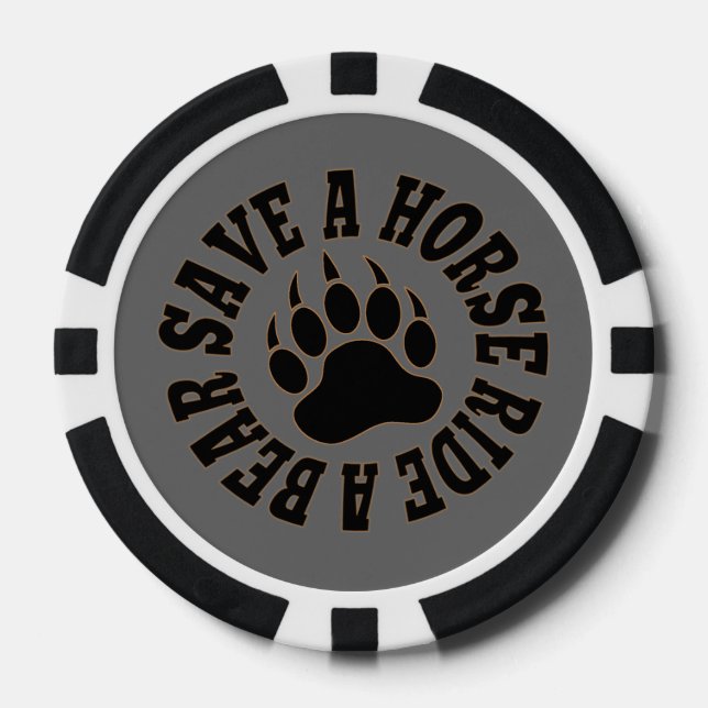 Jetons de poker noir Gay Bear (Recto)