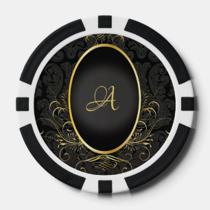 Jetons De Poker Noir or Monogram Classé Royal Style Poker Chip