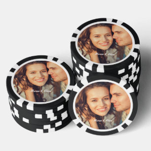 Jetons De Poker Nom de photo personnalisé