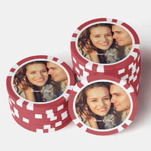 Jetons De Poker Nom de photo personnalisé