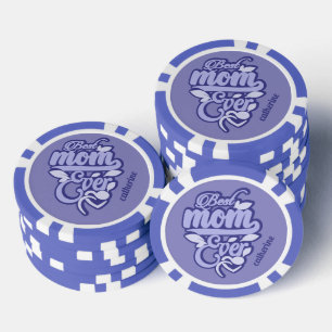 Jetons De Poker Nom personnalisé "Meilleure maman jamais"